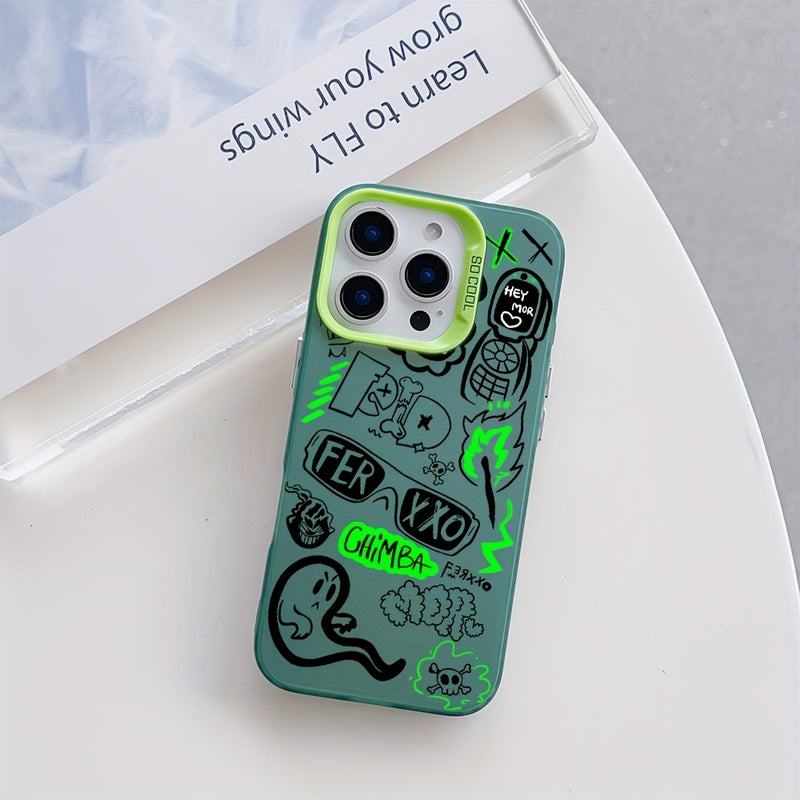 Fundas de Teléfono Creativas y Modernas con Estilo Rap Graffiti FERXXO para iPhone 16, 15, 14, 13, 12, 11 Pro Max, X, XR, XS MAX, 8, 7 Plus - Cubierta Trasera Mate Anticaída