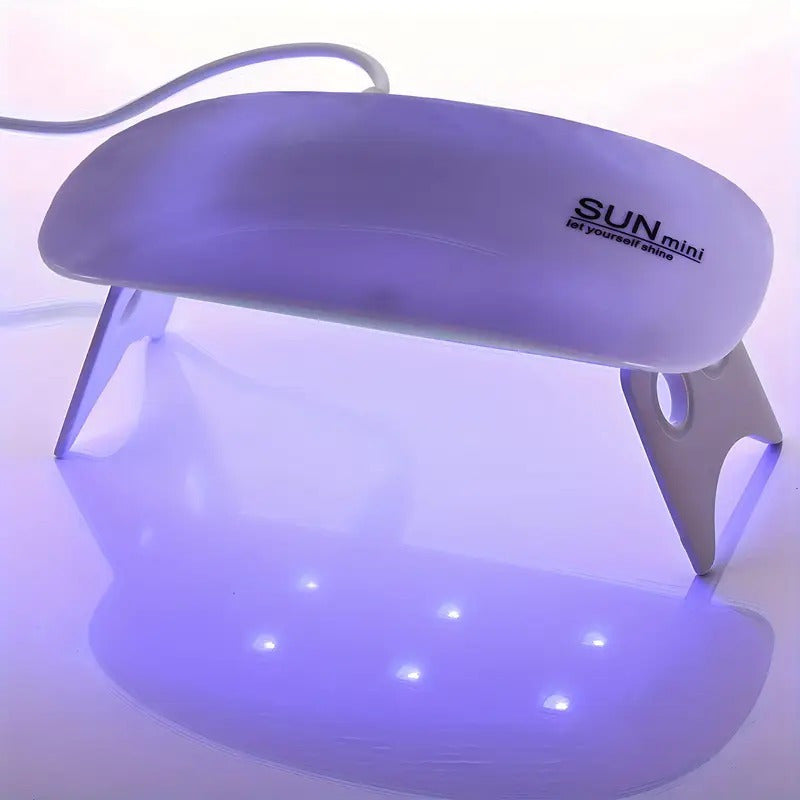 1/5pcs Lámpara LED de 6LED para Secado de Esmalte en Gel - Mini Secador Portátil con Doble Fuente de Luz, Sin Pantalla, Diseño Duradero y sin Olor, Ideal para Hogar y Viajes