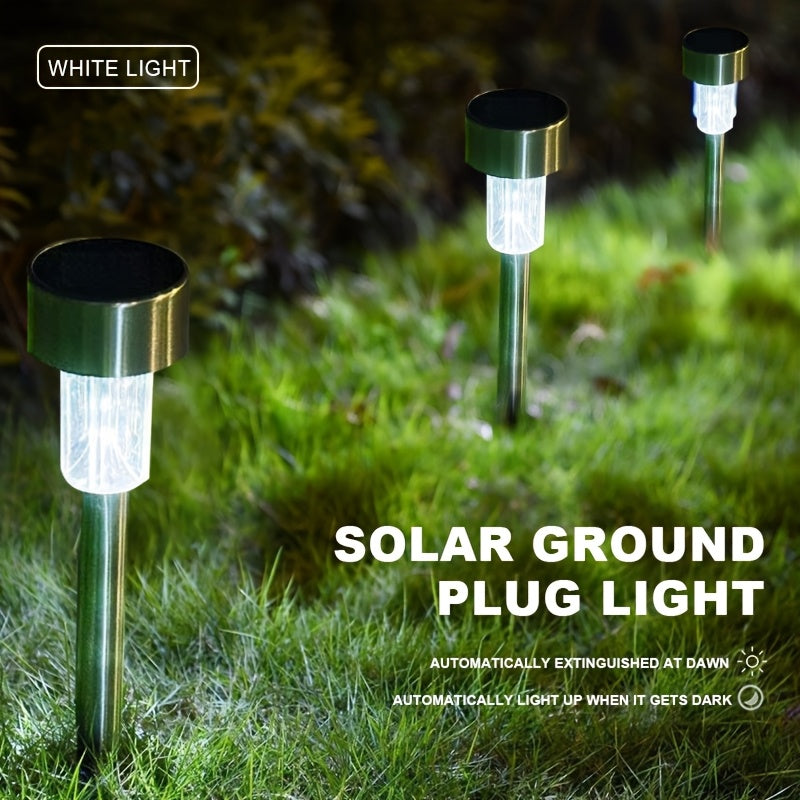 1/5/10piezas Luces de jardín alimentadas por energía solar, Luces de jardín exterior, Luces de estaca para suelo, Luces de paisaje, Luces de jardín, Luces LED, Luces de camino, Luces de pedestal, Impermeables, Fácil instalación, Iluminación automática, A