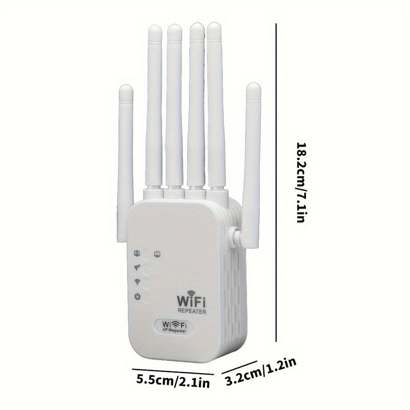 Internet de Alta Velocidad OEKE-1200 Mbps, Conexión de Aplicación 3-en-1, 6 Antenas - Penetración Fuerte, 6 Antenas de Alta Ganancia con Señal Más Fuerte y Cobertura Más Larga, Amplia Compatibilidad, Conexión de Hasta 105 Dispositivos