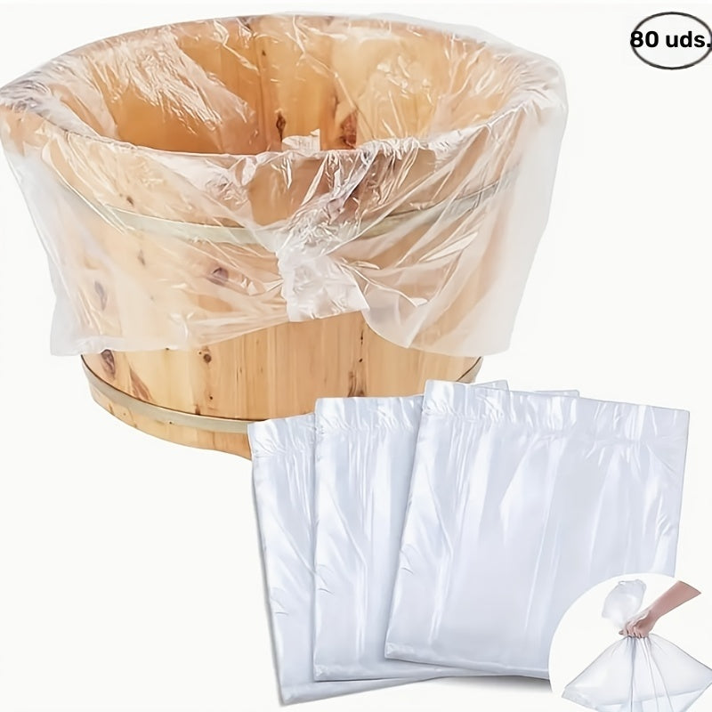80 Bolsas Desechables Para Pediluvios, Bolsas Transparentes De Plástico Para Pediluvios, Bolsas Sanitarias E Inodoras Para El Cuidado De Los Pies Para Familias, Salones De Belleza Y Hoteles.