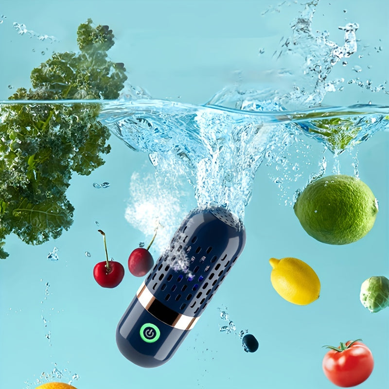 EcoClean USB Recargable Lavadora de Frutas y Verduras, Limpiador Portátil de Alimentos con Batería de 2400mAh, Voltaje de Operación ≤36V, Material Plástico, para Limpieza de Carne, Frutas y Verduras