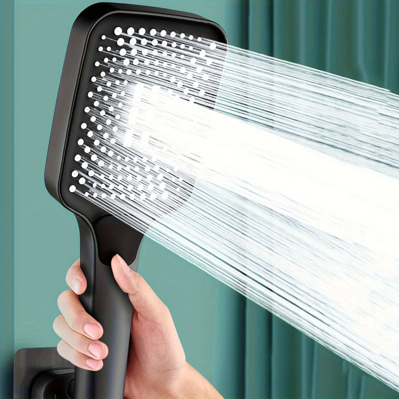 Ducha con regulador cuadrado, 1 pieza/3 piezas, cabeza de ducha de pulverización de una mano para el hogar, aumentador de presión de baño y juego de tres piezas.