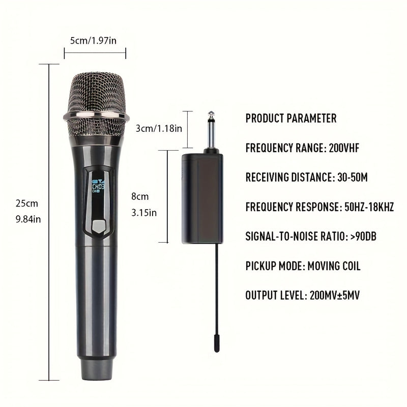 Micrófono inalámbrico para casa y exterior de KTV portátil para actuaciones de canto, sistema de micrófonos de mano, LMGBM
