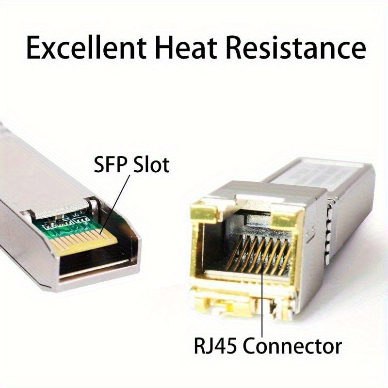 Módulo de cobre SFP de 1 Gb con conectividad RJ45 de 1000 Mbps, 10/100/1000Base-T, transceptor SFP-T intercambiable con calor para intercambios Cisco/Huawei/H3C/Ruijie/Intel, convertidores de medios de fibra, routers y firewalls - Solución de red de alta