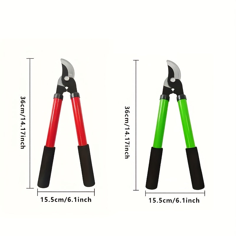 1 pieza de tijeras de poda de jardín de estilo clásico, hoja de acero al carbono SK5, cortadora de mano de metal duradera para arbustos y ramas gruesas, no necesita electricidad, cortadoras para jardín