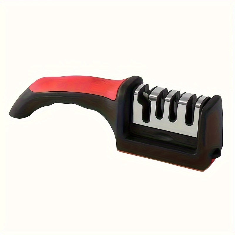 Afilador de cuchillos y tijeras 4 en 1: Afilador de cuchillos eléctrico de mano con 4 configuraciones gruesas para uso doméstico en la cocina