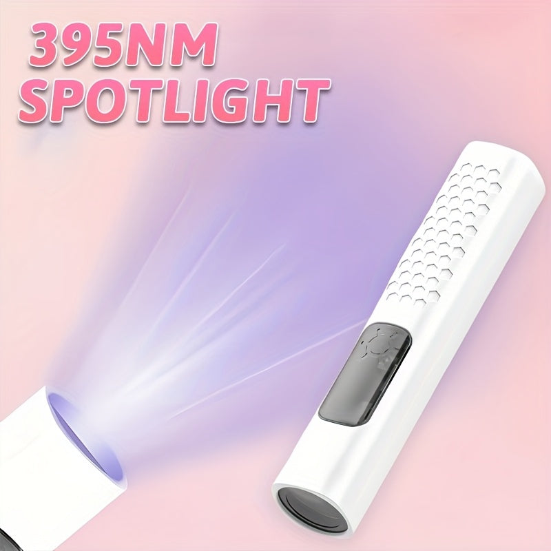 1pc Lámpara de Secado para Uñas MACROCOSM Recargable USB, Portátil con Temporizador y Pantalla de Batería, Luz LED Multifuncional Negra para Secado Rápido - Blanco, Accesorio de Belleza, Herramienta Elegante, Diseño Compacto, Plástico Duradero, Manicura