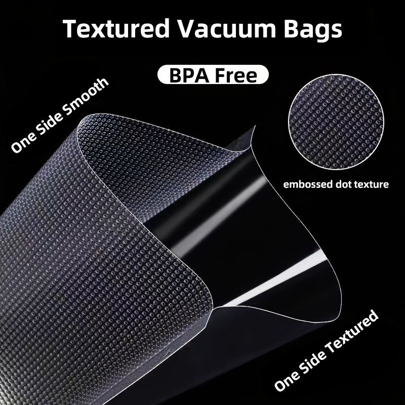 1 rollo de bolsas al vacío para alimentos de 3m, libres de bisfenol A - bolsas de almacenamiento selladas al vacío, adecuadas para comida cocinada, bistecs, etc. - Bolsas de cocina a baja temperatura compatibles con la mayoría de máquinas de sellado al v