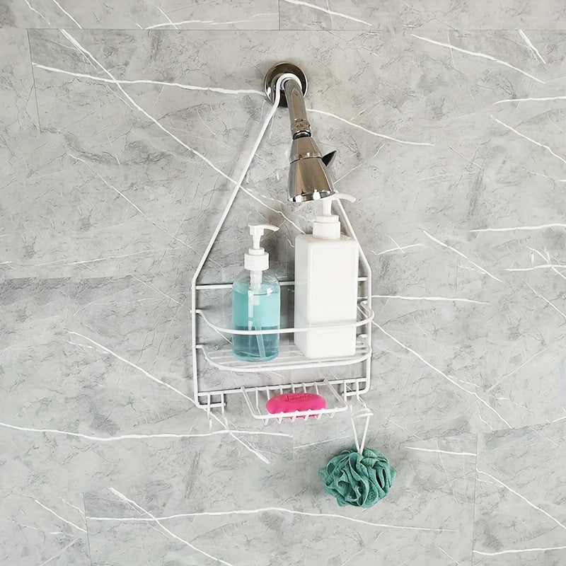 1pc Caddy De Ducha Para Cabezal De Ducha, Mantenga El Baño Limpio Y Refrescante, Instalación De Suspensión, Accesorios De Baño, Almacenamiento Y Organizador De Baño