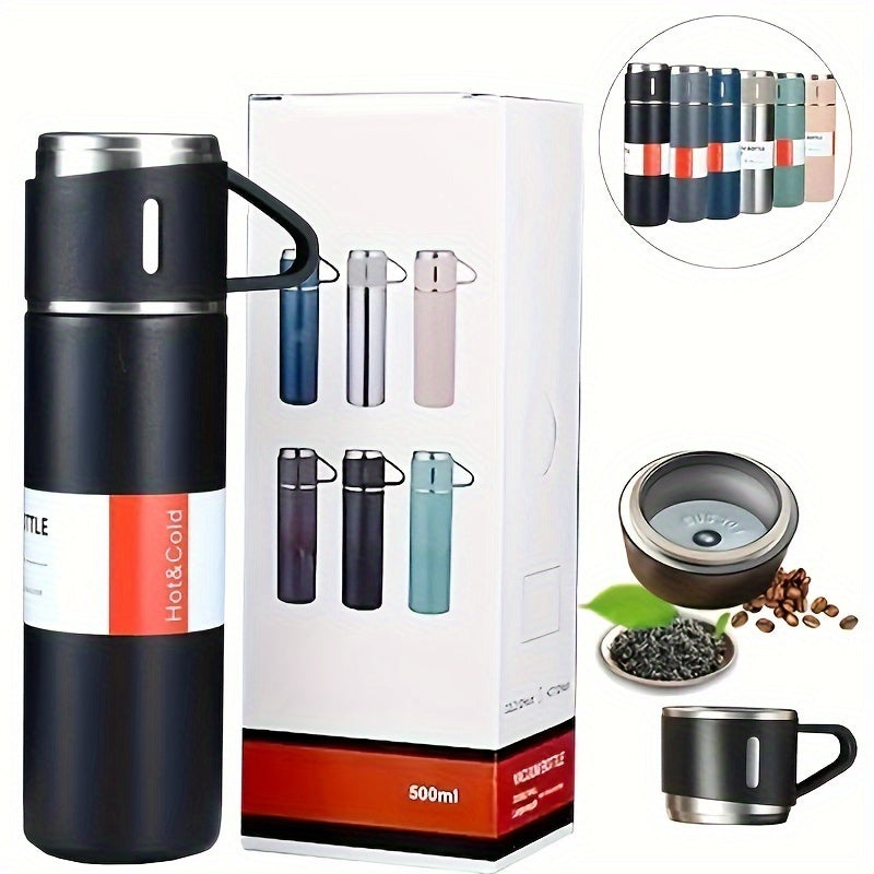 Juego de 6 Piezas con Taza Aislada y Botella Portátil para Bebidas Calientes y Frías