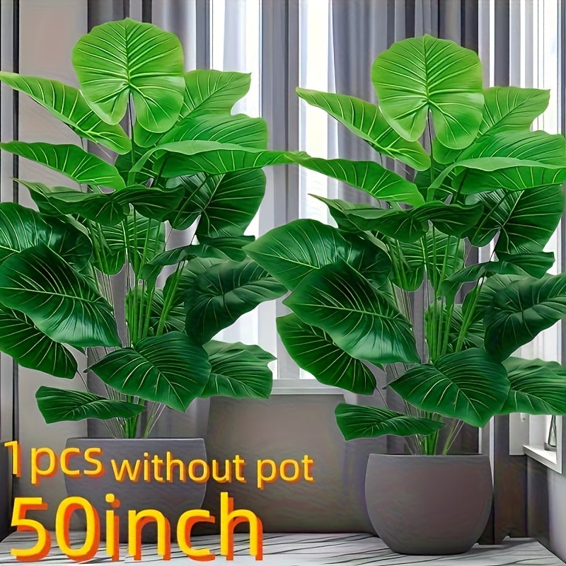 Planta Artificial Grande de 50 Pulgadas/50.0 Pulgadas, Árbol Tropical Perfecto para Decoración Interior y Exterior, Oficina, Jardín de Bodas, Regalo para Casa Nueva, Uso Todo el Año Sin Mantenimiento - Ideal para Fiestas y Celebraciones (Maceta No Inclui