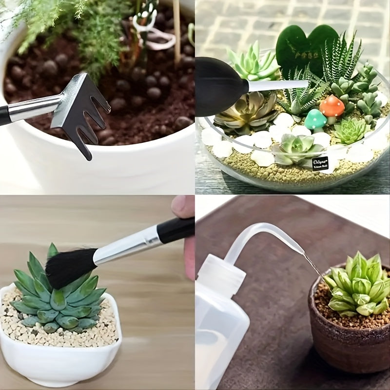 13 piezas Kit de Cuidado Avanzado de Plantas Bonsái - Herramientas de Madera y Metal Duraderas para Plantas de Interior, Cactus y Jardines de Hadas - Incluye Tijeras de Poda, Cuchillo de Injerto y Regadera - Perfecto para Macetas y Plantas en Macetas, Ki