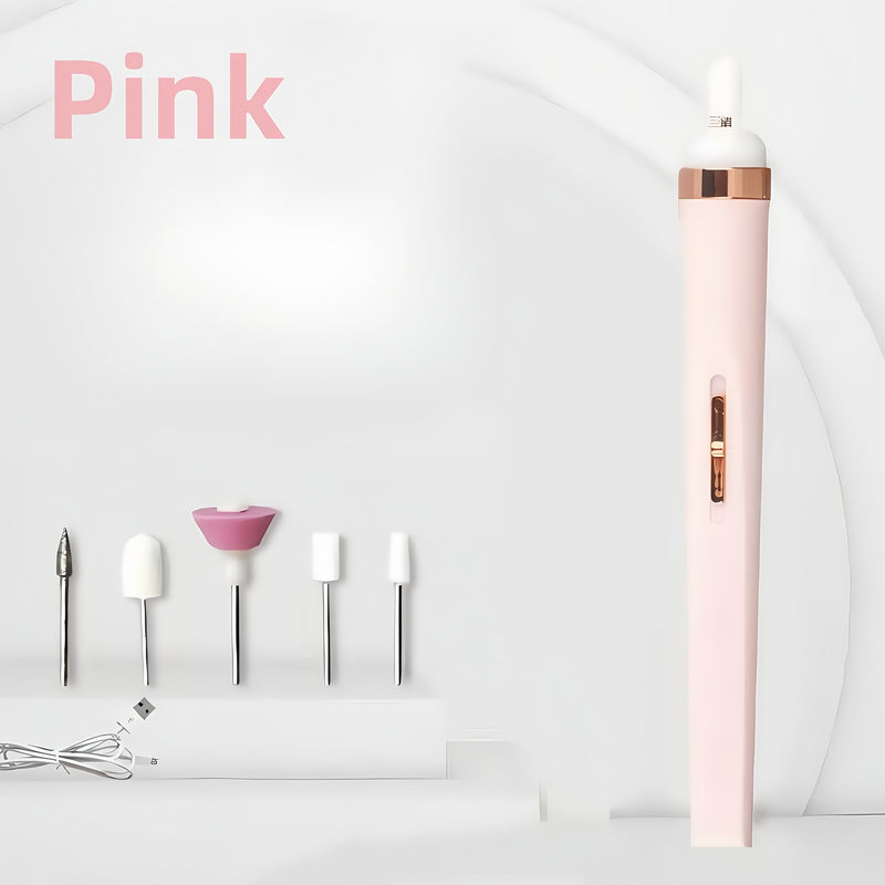 Drill eléctrico de uñas USB, profesional para uñas de acrílico y gel, incluye lima de uñas y empujador de cutículas, juego de lima de uñas eléctrica para manicura y cuidado de pies, sin olor, con luz LED, batería duradera, elección ideal para regalos de