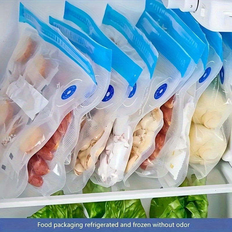 Fundas Sous Vide, 4 Piezas Reutilizables para Sellador al Vacío con 4 Cierres, Bolsas de Almacenamiento de Alimentos al Vacío, Fundas para Selladoras