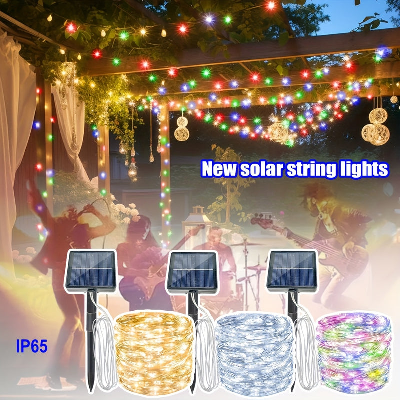 1pc decoración de luces LED para escenario, lámpara solar exterior IP65, 8 modos, iluminación ambiental para escenarios, ideal para jardines, fiestas, bodas, Halloween y Navidad