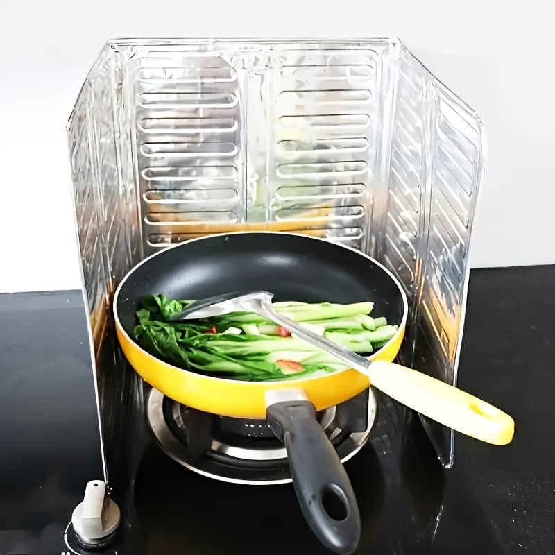 1pc Cubierta de Salpicaduras para Estufa de Aluminio - Protector Resistente al Calor y Aceite, Deflector Anti-Salpicaduras de Grasa, Baffle No Comestible para Estufas de Gas/Eléctricas & Freidoras Profundas, Accesorio Esencial para Prevenir Quemaduras y