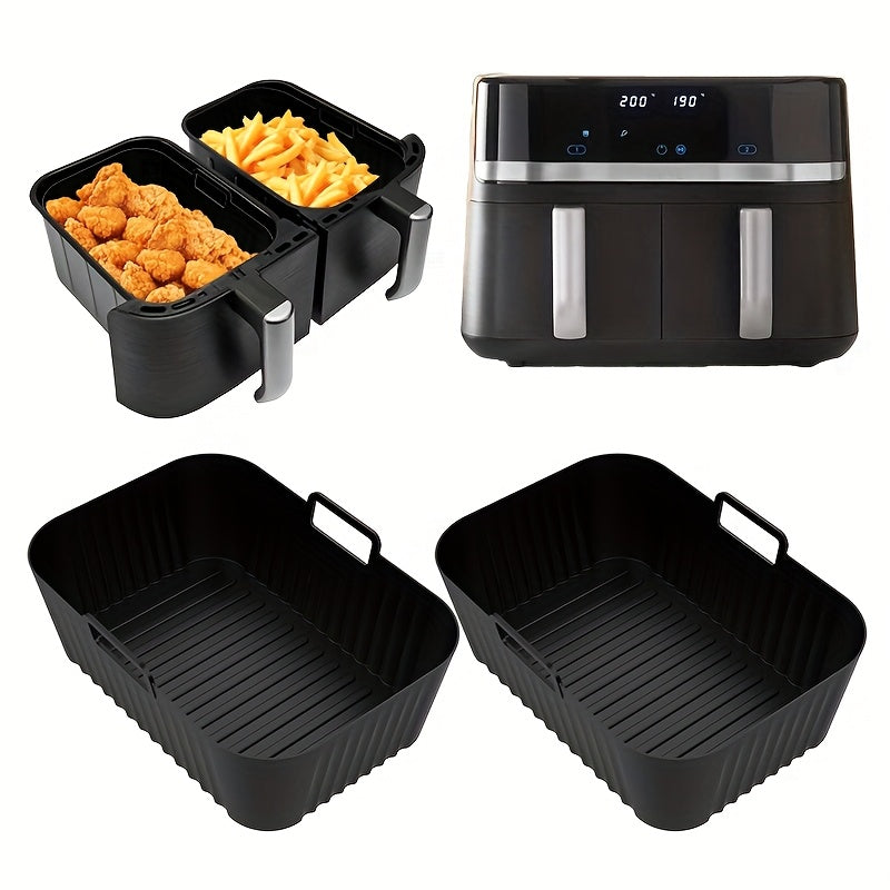 1 bandeja de horno de silicona para freír en aire, apta para bandejas de 4,5 litros, bandeja de horno reutilizable, bandeja de pizza antiadherente
