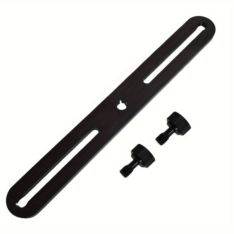 Barra de montaje de micrófono de 1 a 2 con clips de mic: Rosca ajustable de 3/8" para la mayoría de los soportes de micrófono y brazos de boom