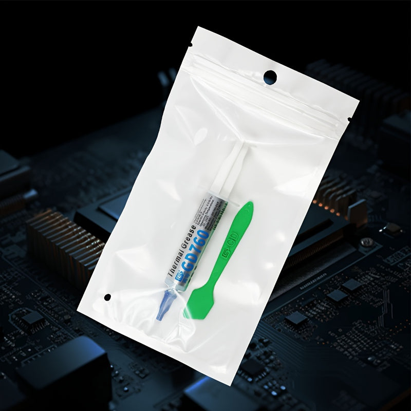 Pasta Térmica Conductiva de 7 Gramos - Compuesto de Alto Rendimiento para Disipador de Calor para CPU, GPU, LED - Azul, 4.0W/M-K, GD760, Jeringa con Empaque de Bolsa, BA7