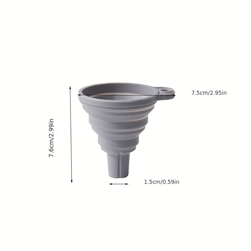 1pc Embudo de Silicona Plegable - Mini, Utensilio de Cocina Seguro para Alimentos para la Dispensación Fácil de Líquidos