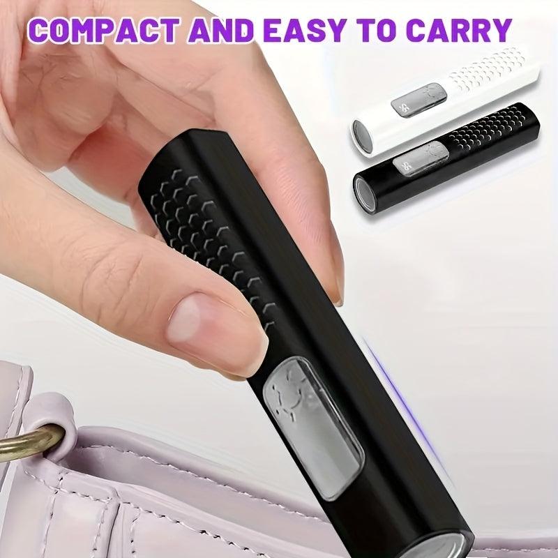 Linterna Portátil MACROCOSM para Curado de Esmalte y Detección de Manchas, Mini Antorcha 395nm con Temporizador Decremental, Diseño Ligero en ABS, Batería Recargable USB, Opciones /Blanco para Uso Doméstico e Hotelero, Linterna Recargable, Herramienta de