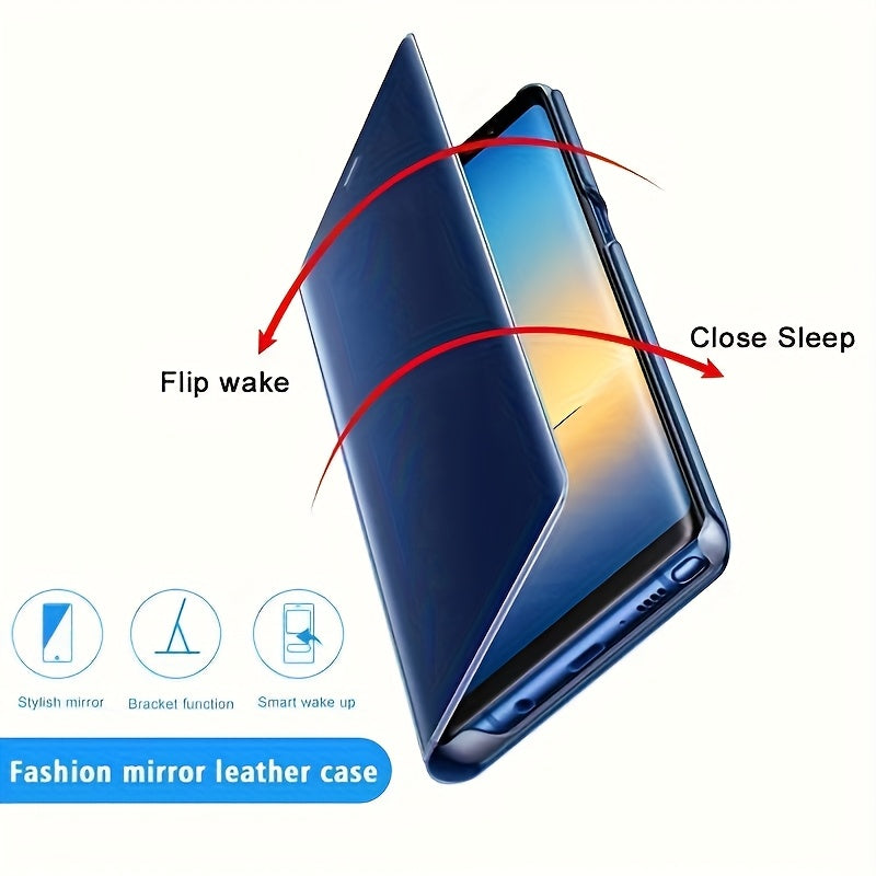 Estuche de Espejo Inteligente Compatible con for Samsung for Galaxy S25, S24, S23, S22 Plus/Ultra, Note 20, A73 5G, A56, A55, A54 5G, A36, A35, A15 - Ideal para Regalos de Cumpleaños, Halloween, Día del Padre y Día de la Madre