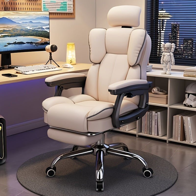 2 colores disponibles, silla de computadora elegante y lujosa, suave y cómoda, ideal para oficina en casa o estudio