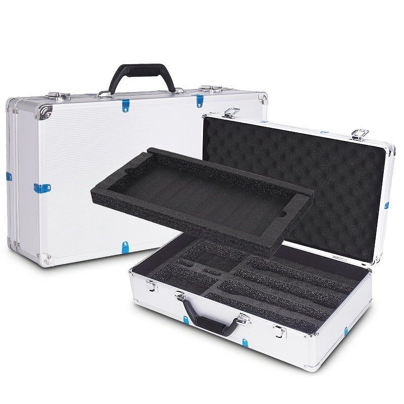 Estuche Protector de Carcasa Dura de Aleación de Aluminio Profesional NXG con Forro de Espuma - Cerradura de Seguridad, Gran Capacidad Adecuado para Micrófono, Cámara y Tarjeta de Sonido - Duradero y Portátil