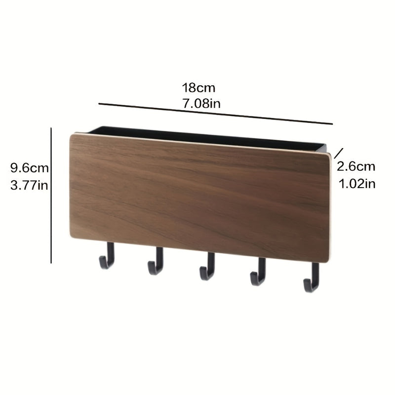 1 Pieza, Caja De Almacenamiento Simple Y Creativa, Gancho De Pared Para Llaves, Gancho De Almacenamiento De Madera, Gancho Colgante De Puerta Trasera, Organizador De Pequeños Objetos De Entrada, Decoración Del Hogar, Artilugio Doméstico