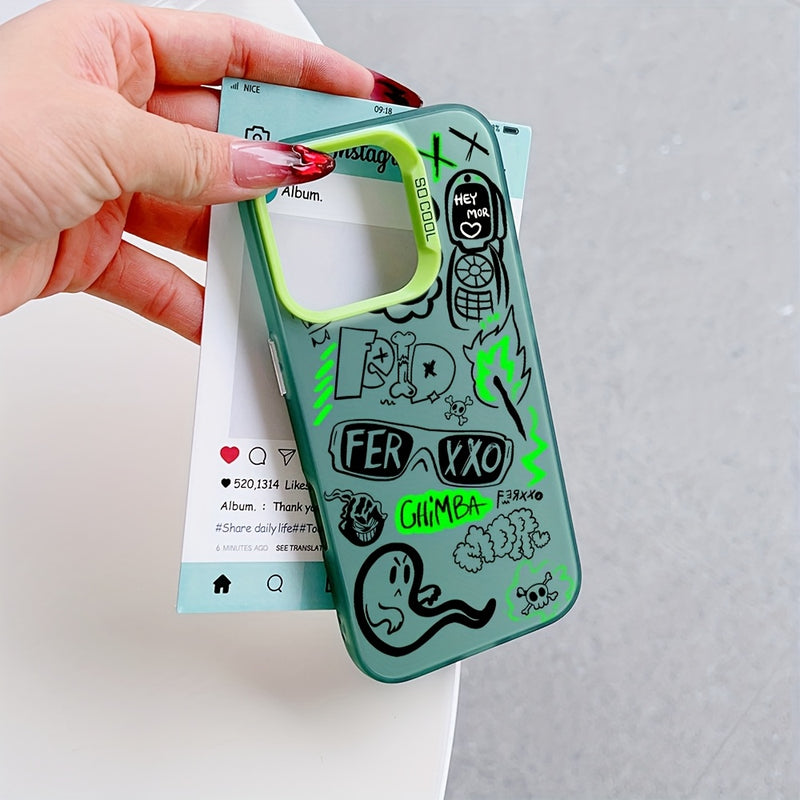 Fundas de Teléfono Creativas y Modernas con Estilo Rap Graffiti FERXXO para iPhone 16, 15, 14, 13, 12, 11 Pro Max, X, XR, XS MAX, 8, 7 Plus - Cubierta Trasera Mate Anticaída