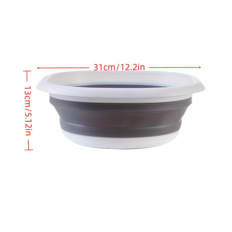 Cuenco de Plástico Plegable Portátil - Multiusos para Lavado de Pies, Manos y Cuidado de Uñas, Sin Necesidad de Electricidad, Diseño Compacto Ahorrador de Espacio para Dormitorios, Camping y Espacios Pequeños, Bañera Plegable para Pies, Esenciales para H