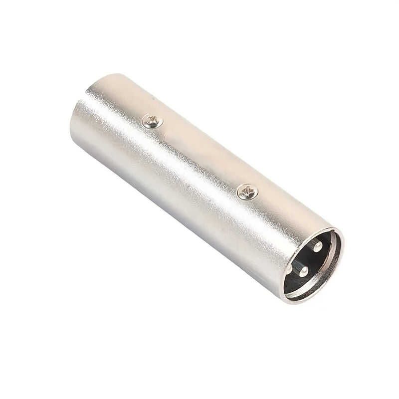 Adaptador Macho a Macho XLR de 1/2 piezas, Adaptadores de Conector Macho a Macho XLR de 3 Pines y Hembra a Hembra, Plateados