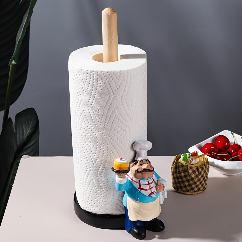Soporte para toallas de papel de chef europeo, material de resina, adecuado para cocina de restaurante, cafetería, restaurante occidental, decoración de mesa de pastelería.