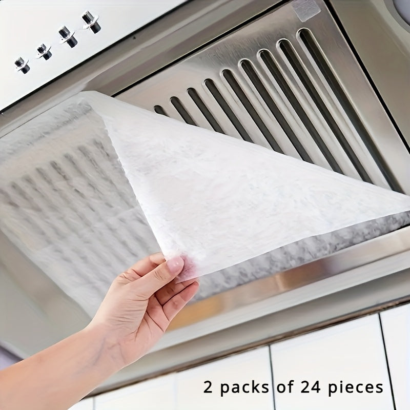 12/24pcs Membrana de Filtro para Campana Extractora de Aceite - Mantén la Cocina Limpia y Sin Olores