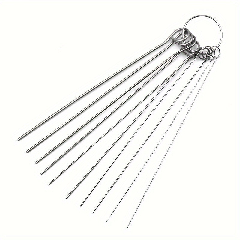 Kit de limpieza para cabezal de ducha de acero inoxidable: 10/30 pines de limpieza, fácil de limpiar y desatascar, ideal para uso en el hogar y al aire libre