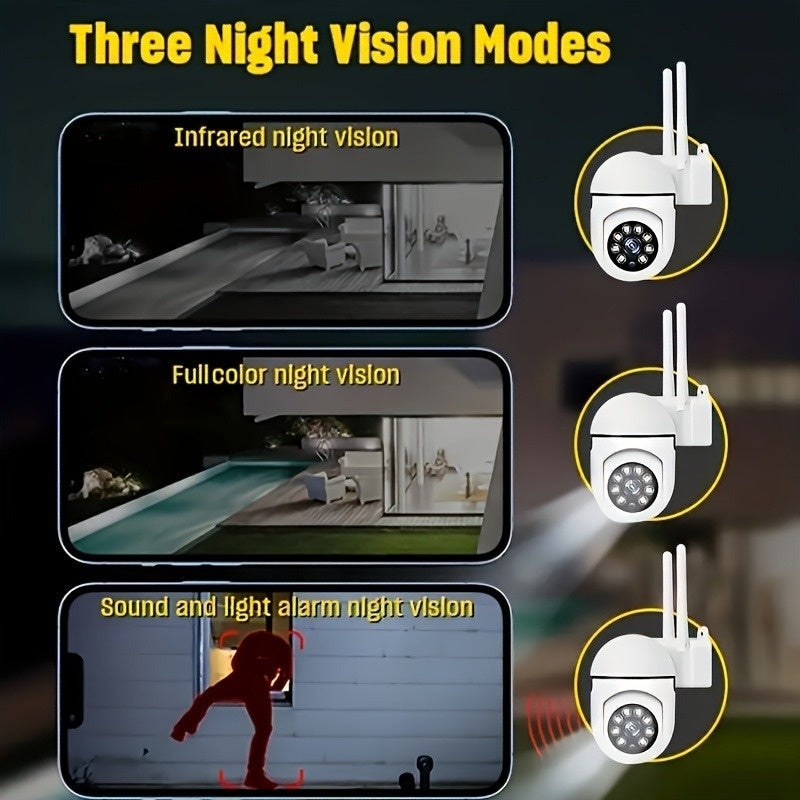Sistema de seguridad inalámbrico de 4 cámaras con detección de humanos por inteligencia artificial, visión nocturna y almacenamiento en la nube - Cobertura de 35 escenas, monitoreo inteligente del hogar para la entrada delantero, la puerta trasera, mayor