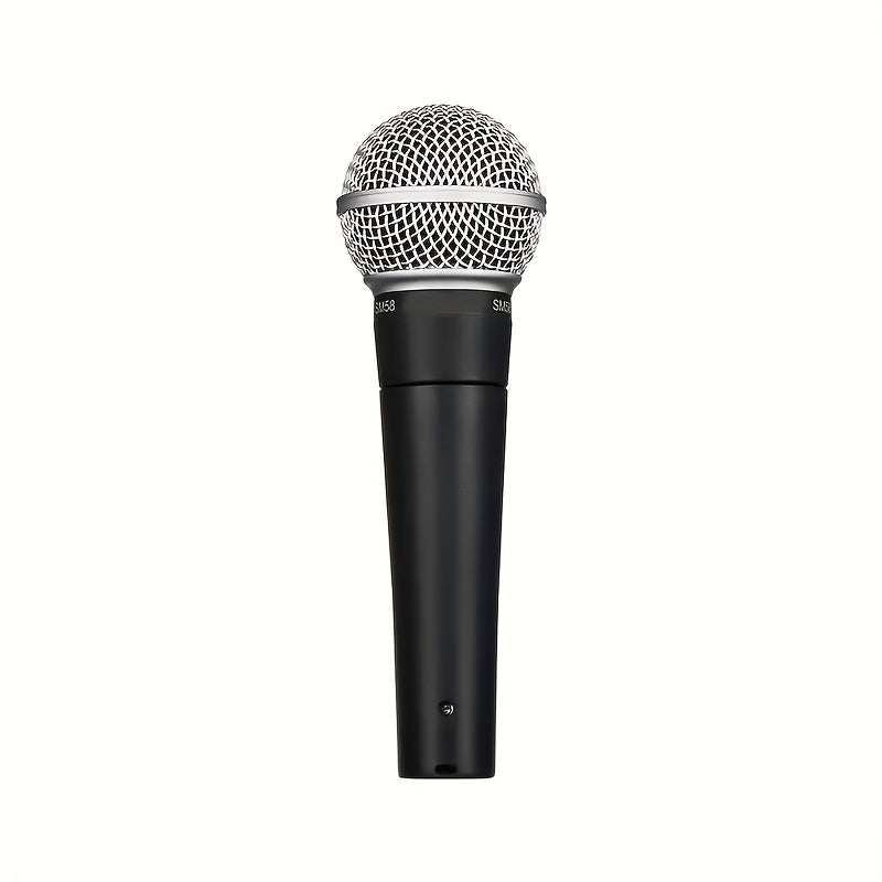 Microfono Profesional SM58 con Captación Direccional en Forma de Corazón - Reducción de Ruido, Construcción Robusta, Compatible con Sistemas PA/Mezcladores - para Actuaciones En Vivo, Grabaciones, Podcasts, Conferencias - Alimentado por DC (36V) - Sin Pi