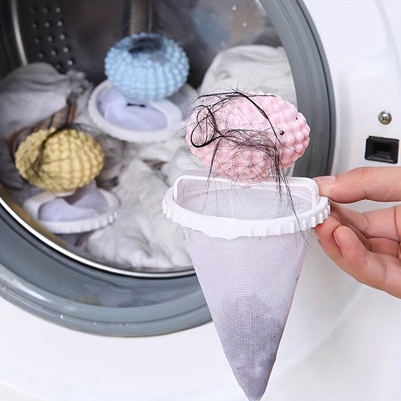 1pc Bola de Lavandería Multiusos - Atrapador de Pelo y Pelusa para Lavadoras, Fibra de Poliéster