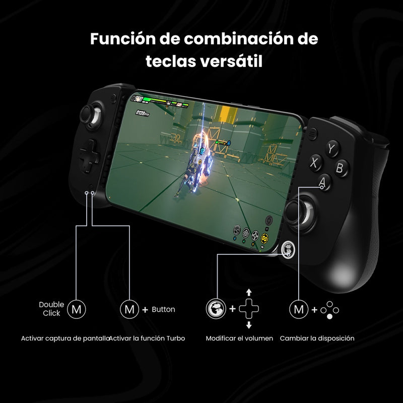 GameSir X5 Lite Mando de Juego para Móvil: Palancas Hall Effect para FPS/MOBA | Ultra Ligero 135g | Botones Turbo | Carga Pasante | Compatible con iOS/Android