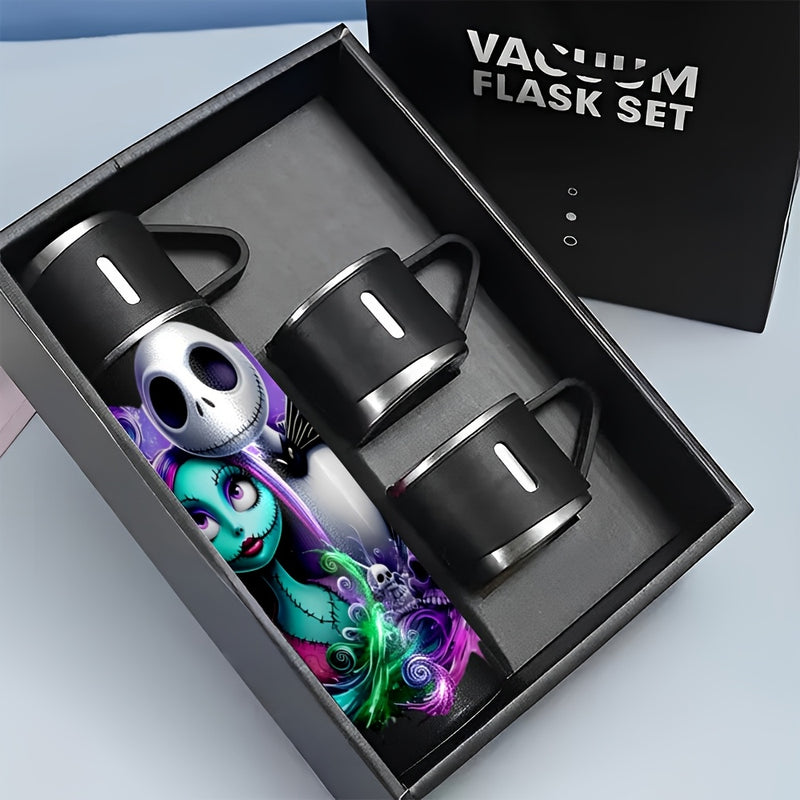 Juego de TAZAS AISLADAS DE ACERO INOXIDABLE de 17 oz Disney La Noche del Terror Antes de Navidad - A prueba de fugas, sudor y salpicaduras, termo para bebidas frías y calientes, ideal para exteriores, escuela y oficina. LHB03211