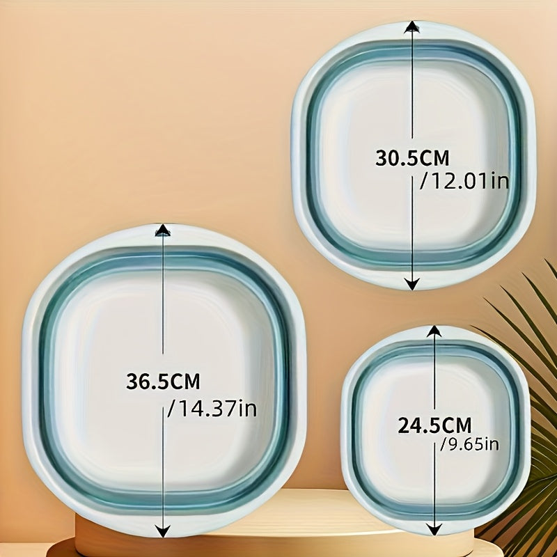 1 pieza de bañera de pies plegable portátil de silicona, ideal para el hogar, el dormitorio, los viajes - Perfecta para el spa de pies, lavado de manos, cuidado de uñas | Duradera y fácil de limpiar, cuidado de pies para viajes | Diseño compacto | Bañera