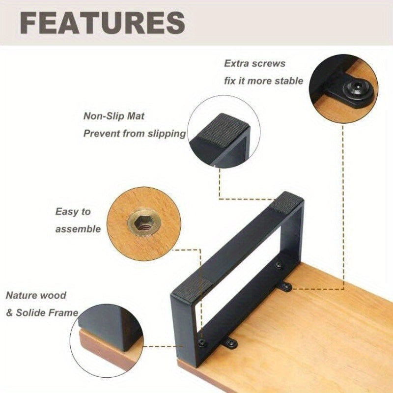 Silla multifuncional de madera dura - Estilo moderno, fuerte y duradera, ideal para cocina y comedor, fácil de ensamblar, portátil con marco de metal negro, versátil para cambiar zapatos o como escalera, construcción de madera duradera.