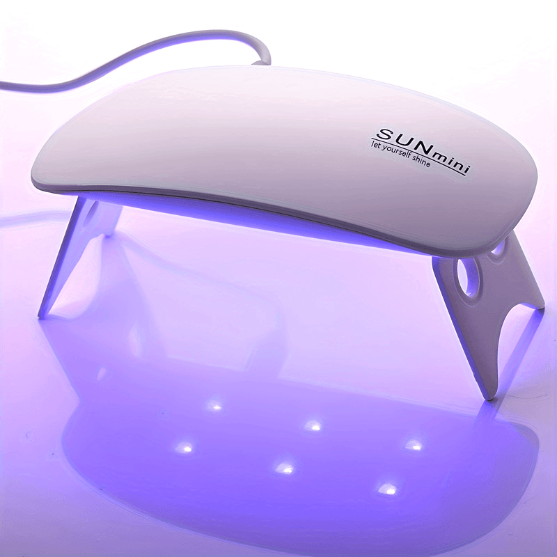 Secador de Uñas Mini 6LED - Lámpara LED para Gel y Esmalte - Equipo de Manicura con Alimentación Micro USB - Diseño Portátil y Compacto
