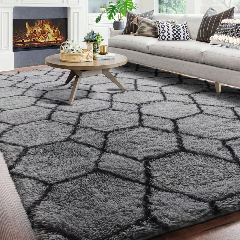 1 alfombra de felpa suave con diseño tie-dye, moderna y lujosa, absorbente, antideslizante, ideal para sala y dormitorio, decoración para el hogar, tapetes