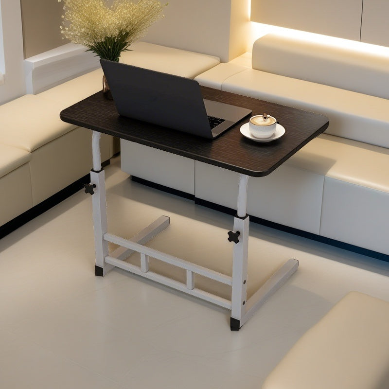Escritorio ajustable para portátil, escritorio conveniente, mesa lateral para sofá, mesa blanca con ruedas | Mesa negra sin ruedas con varias opciones, mesa con ruedas/ sin ruedas