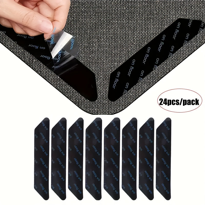 8/24pcs Pegatina antideslizante para alfombras, cinta reutilizable y removible, parche anti-arrugas para alfombra, adhesivo fijo, cinta para suelo, herramienta universal para cocina, sala de estar y baño