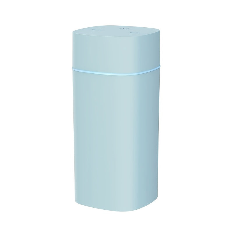 Humidificador de Doble Puerto con Capacidad de 600 ml - Diseño Moderno y Elegante, Gran Salida de Niebla, Apagado Automático, Tapa Extraíble para Fácil Limpieza, Ideal para Hogar, Oficina y Coche, Humidificador Compacto de Escritorio | Banda Brillante De