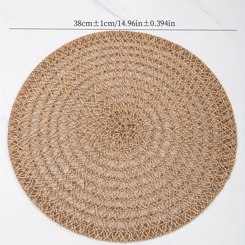 6 piezas de individuales de yute para mesa, decoración de cocina y hogar