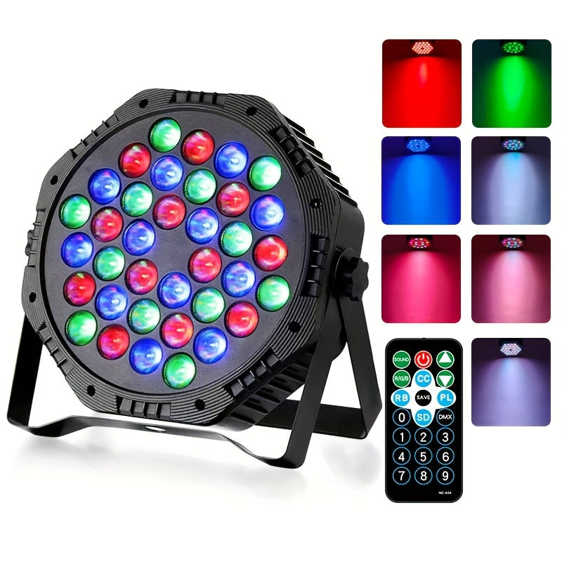 36 Luces LED de colores para estudios de baile, iluminación de escenario para bodas y actuaciones, mejorando la atmósfera.